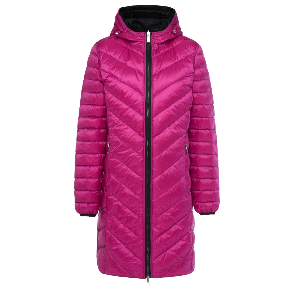 Arnie - Women's 90/10 Reversible Down Jacket || Black/Rose Violet