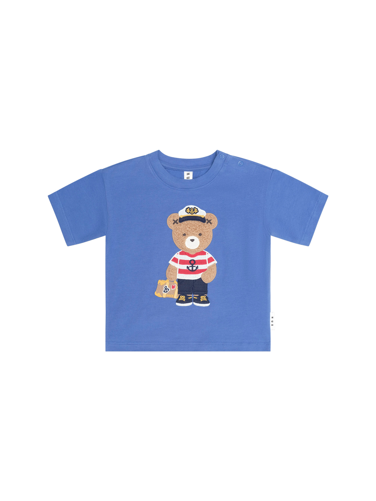 Nautical Hux Drop Shoulder Slouchy Tee || Cobalt