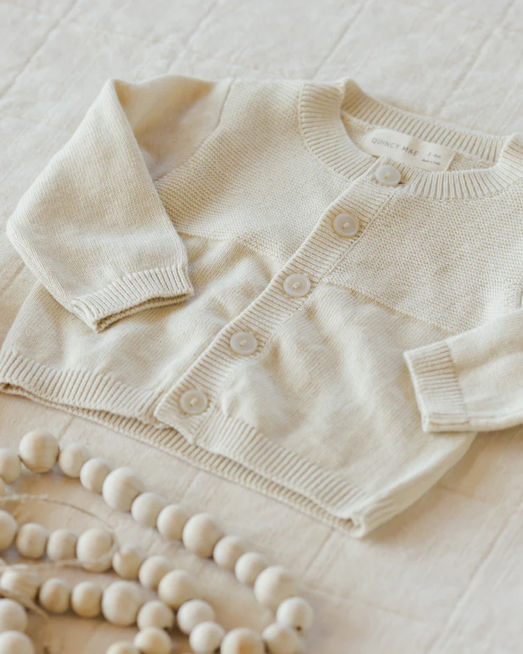 Knit Cardigan || Heathered Natural