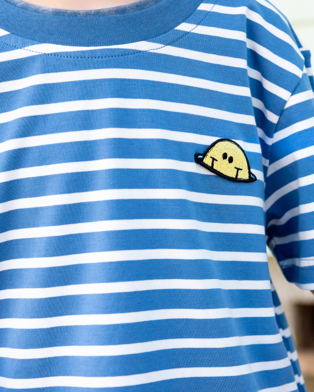 Blue Stripe Smile Tee