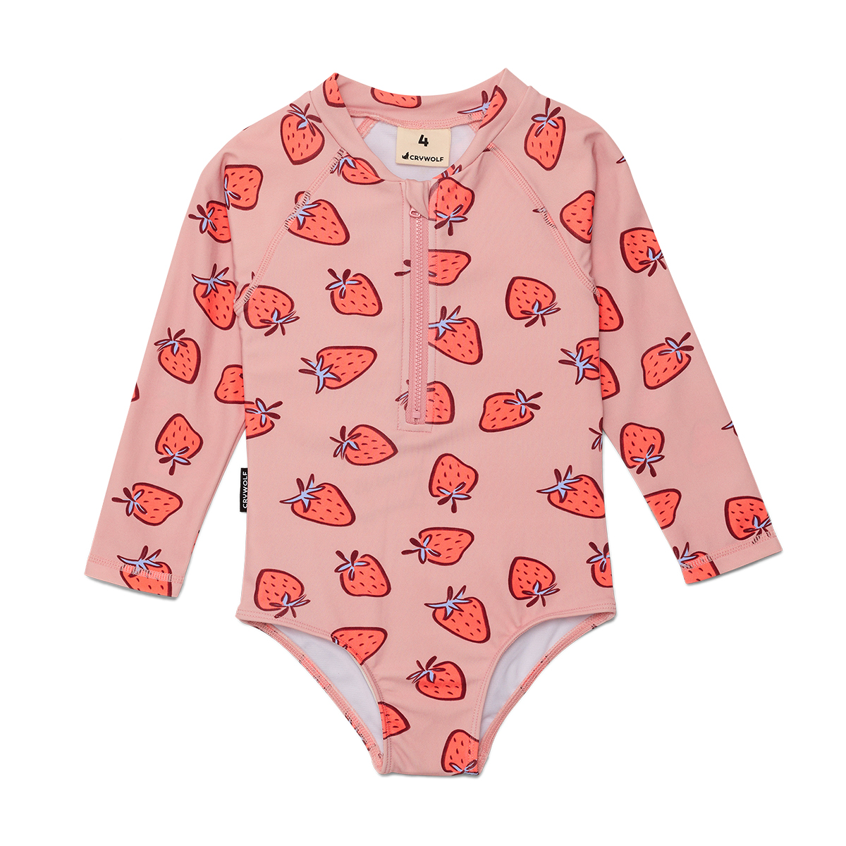 Long Sleeve Swimsuit || Strawberry Splash