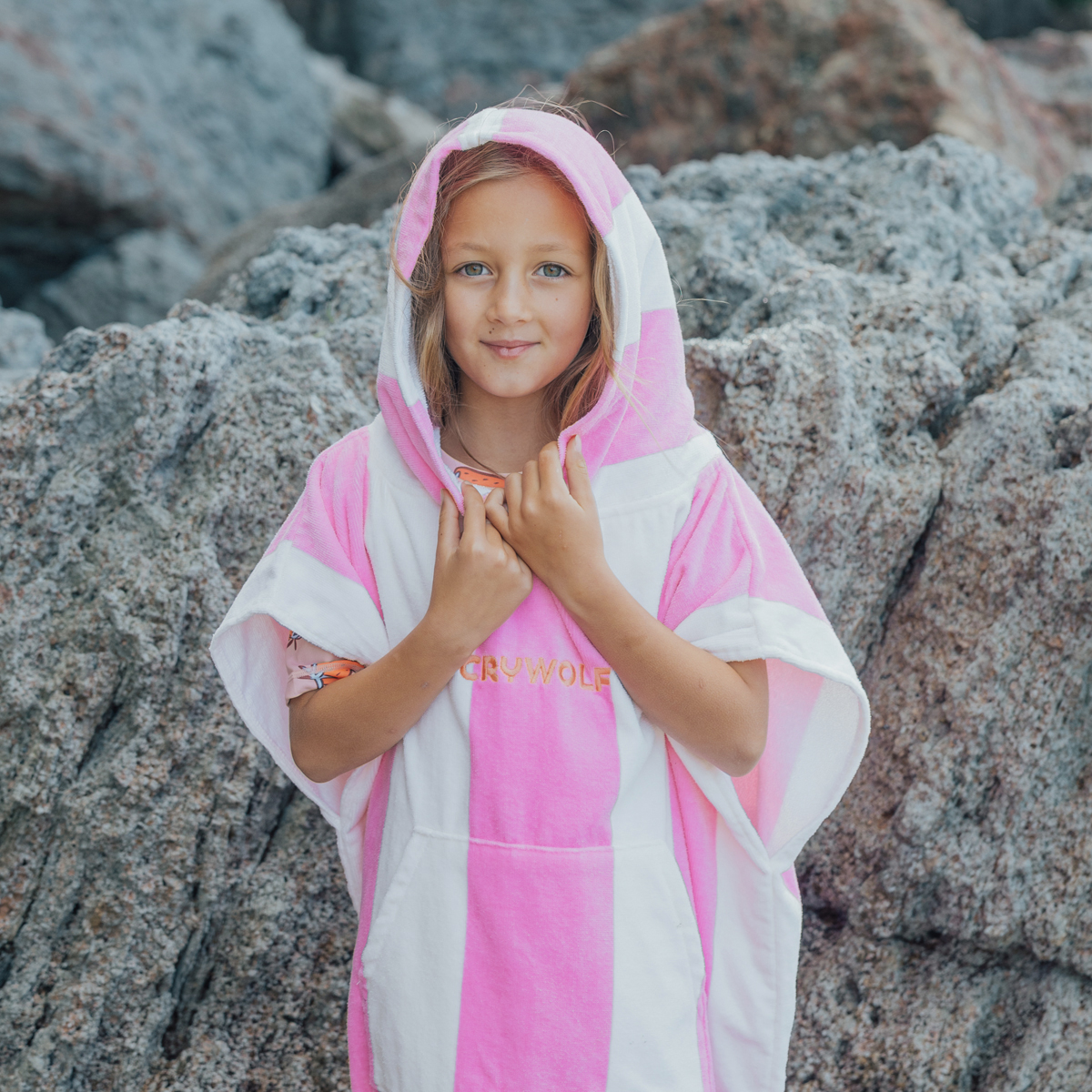 Hooded Towel || Candy Stripe