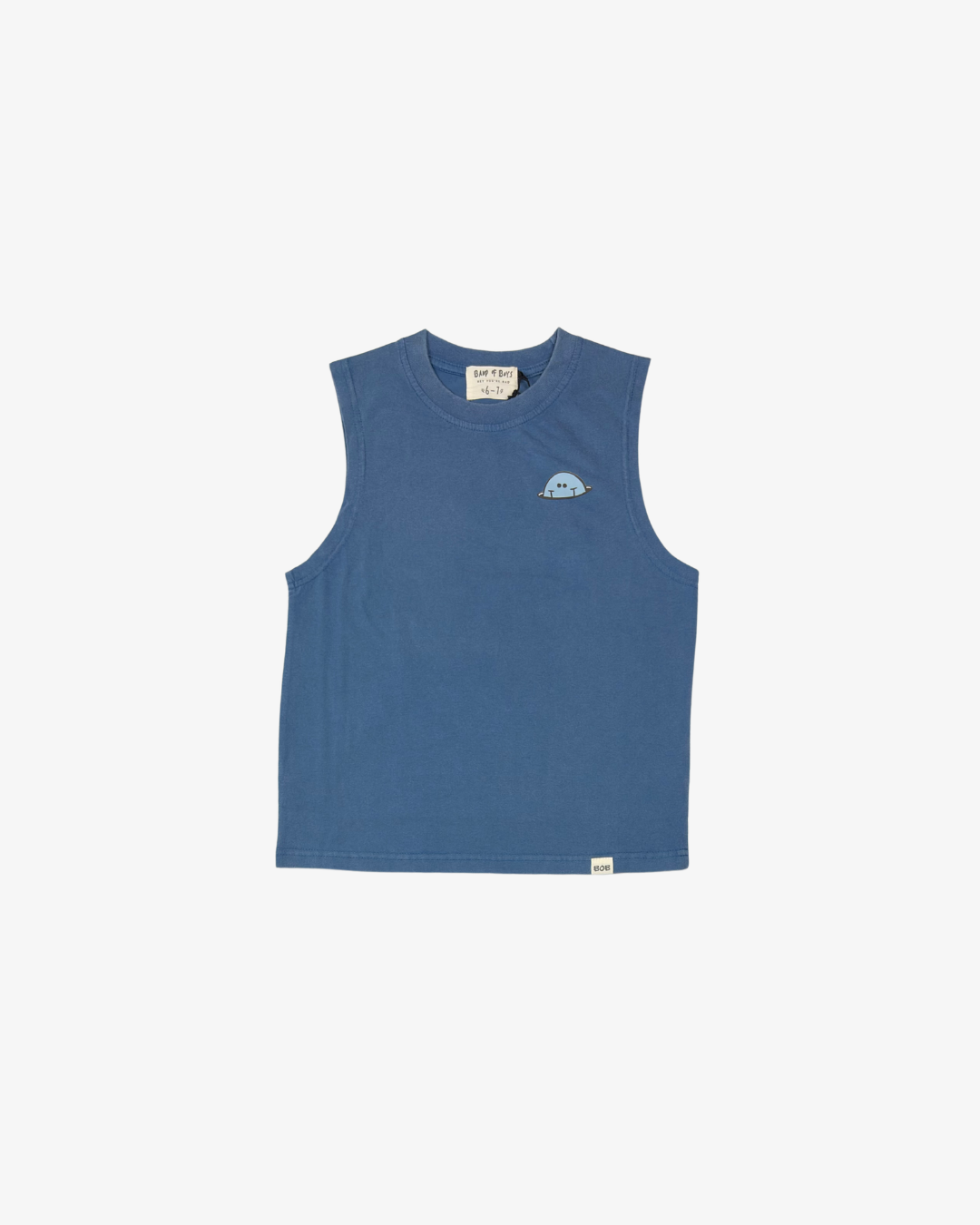Blue Wash Smiley Tank