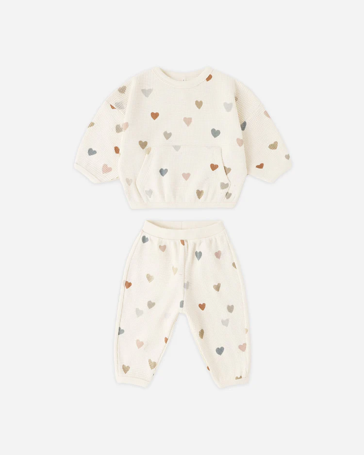 Waffle Sweater Set || Confetti Hearts