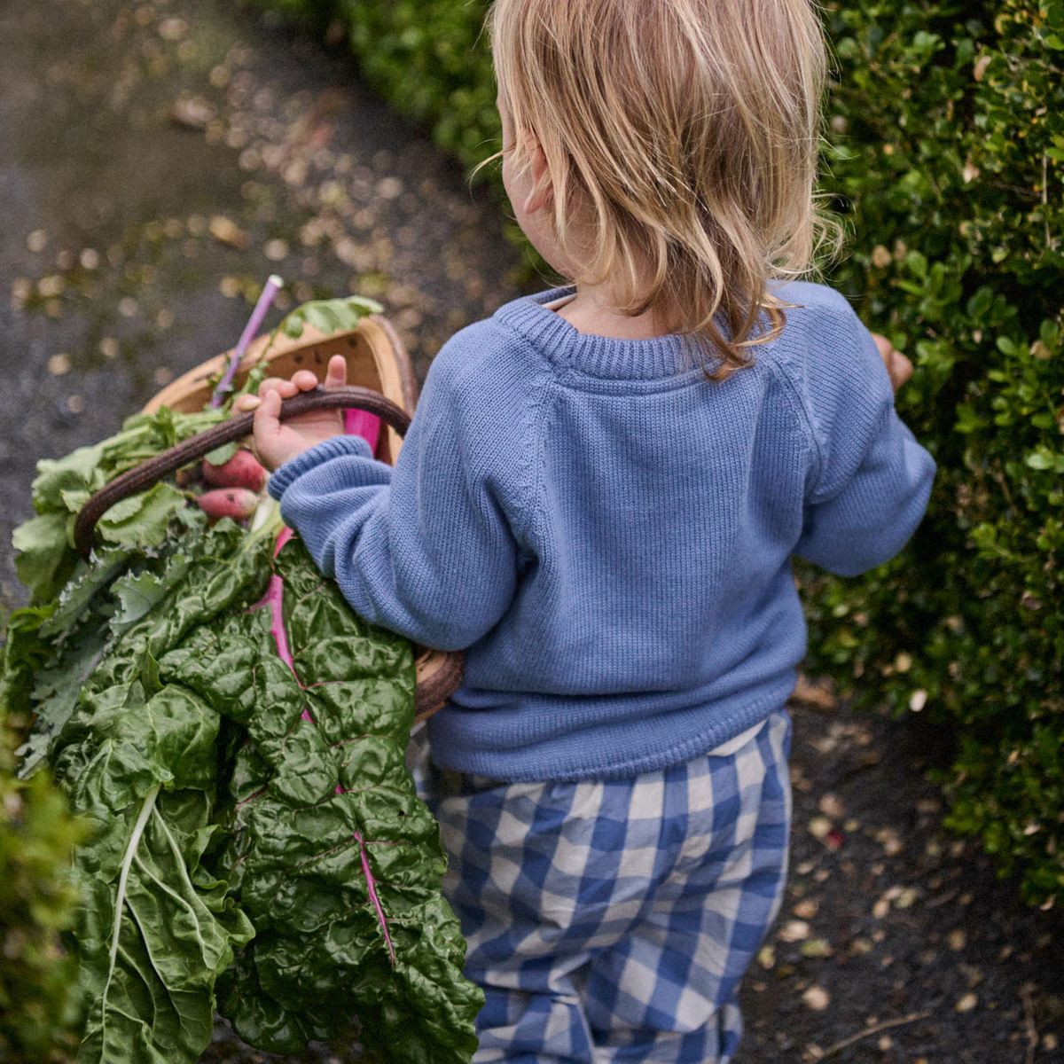 Billy Jumper || Dusky Blue Cable Knit