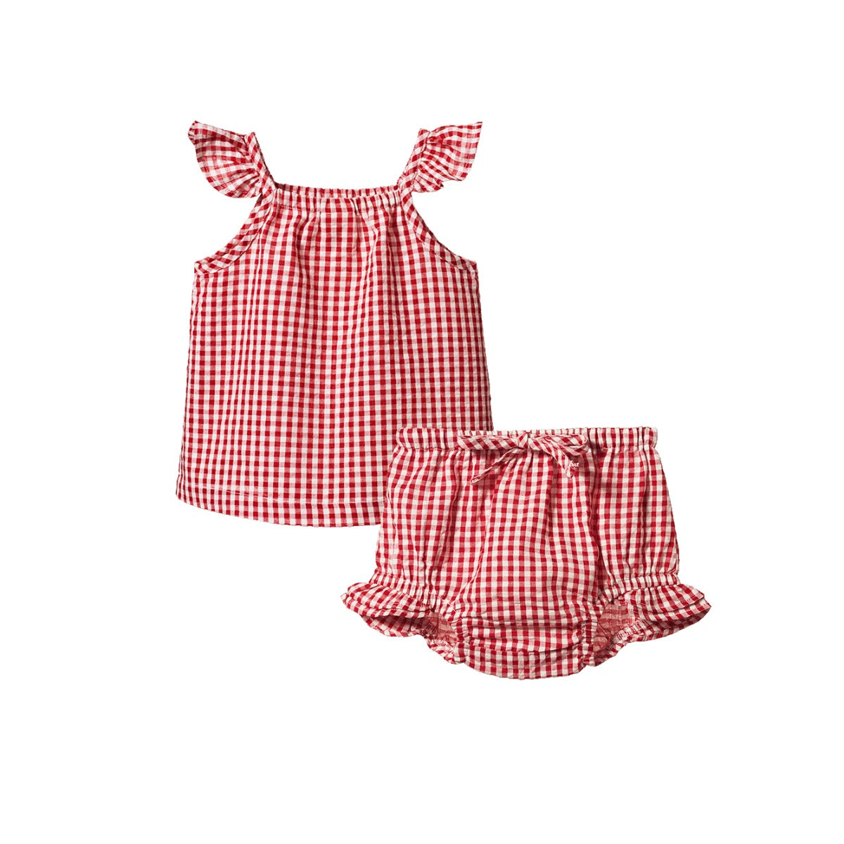 Petal Set Gingham || Red Check