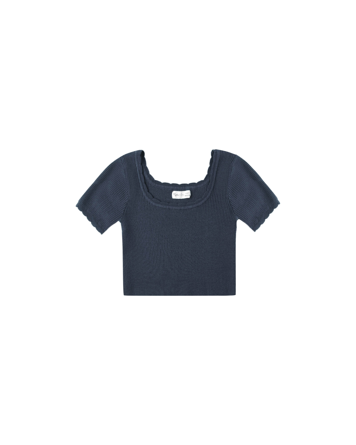Scallop Tee Teen || Navy