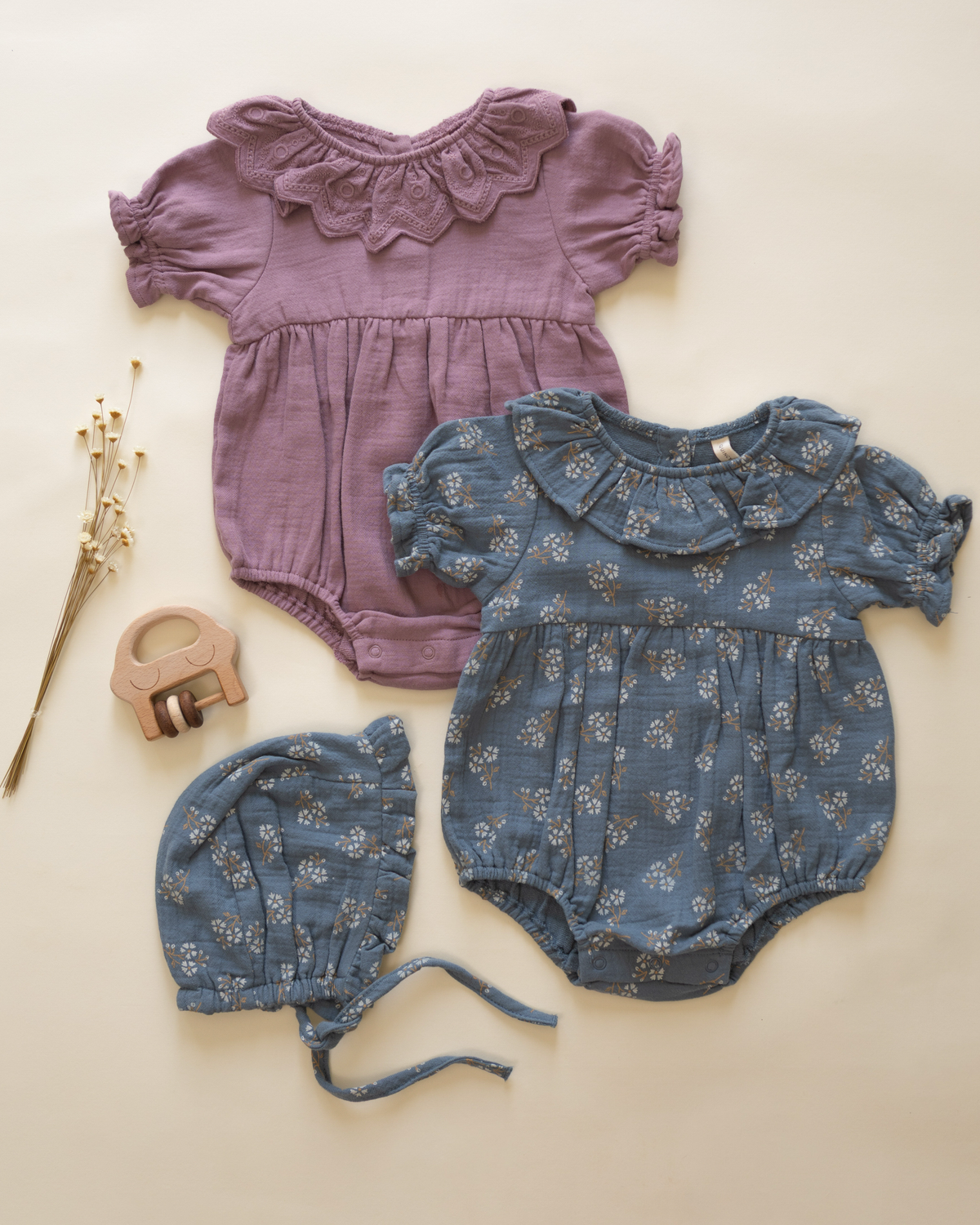 Collared Romper || Mulberry