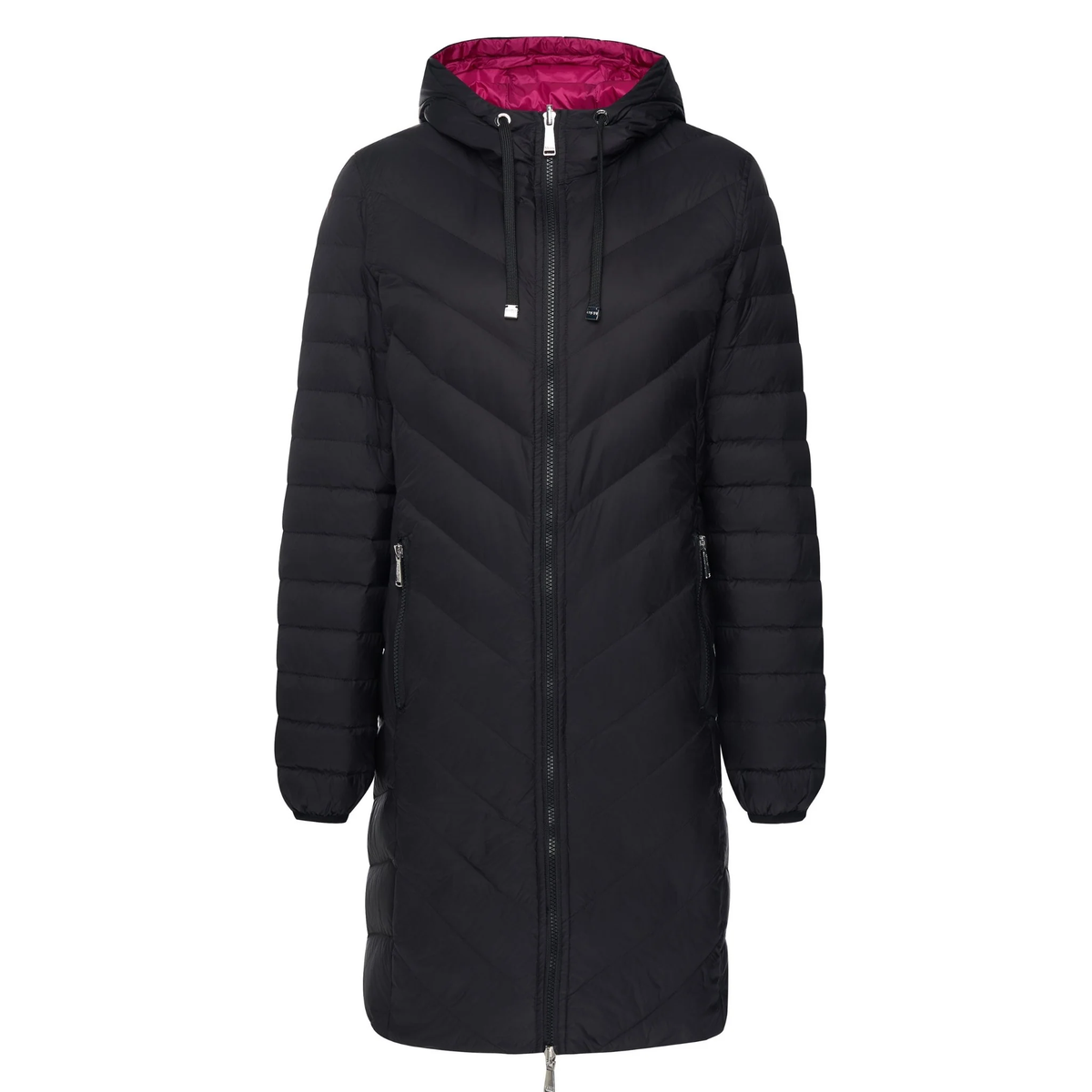 Arnie - Women's 90/10 Reversible Down Jacket || Black/Rose Violet