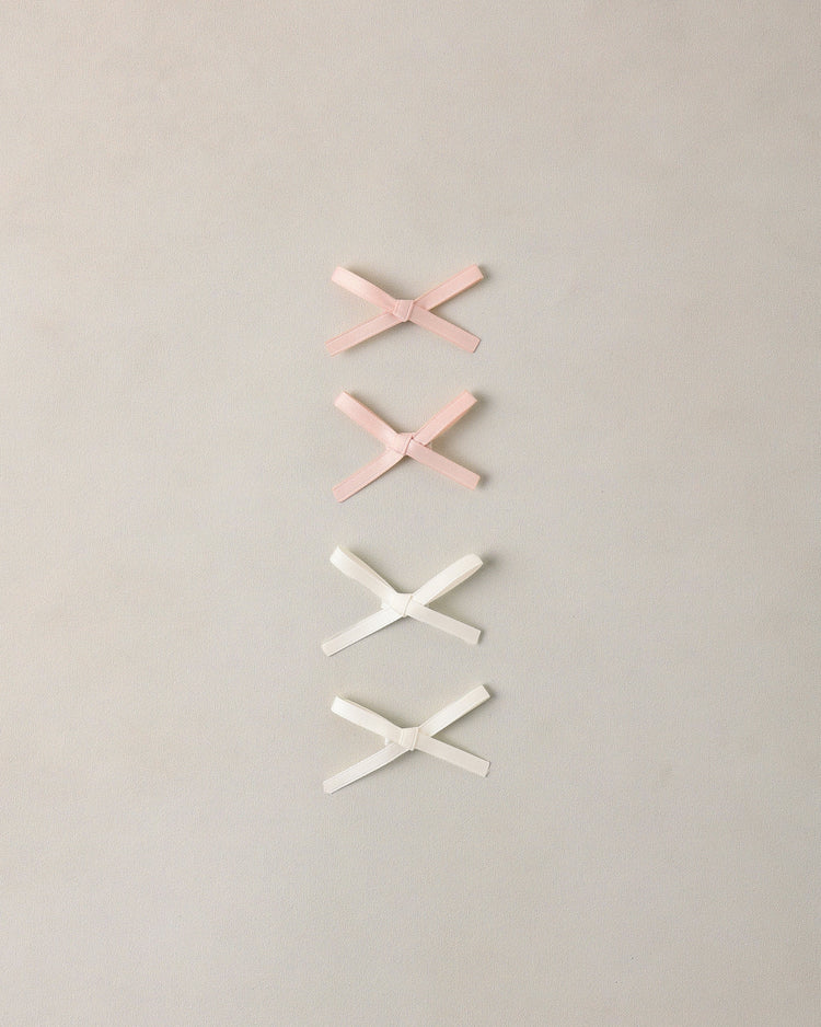 Mini Satin Ribbon Bows || Pearl/Ivory