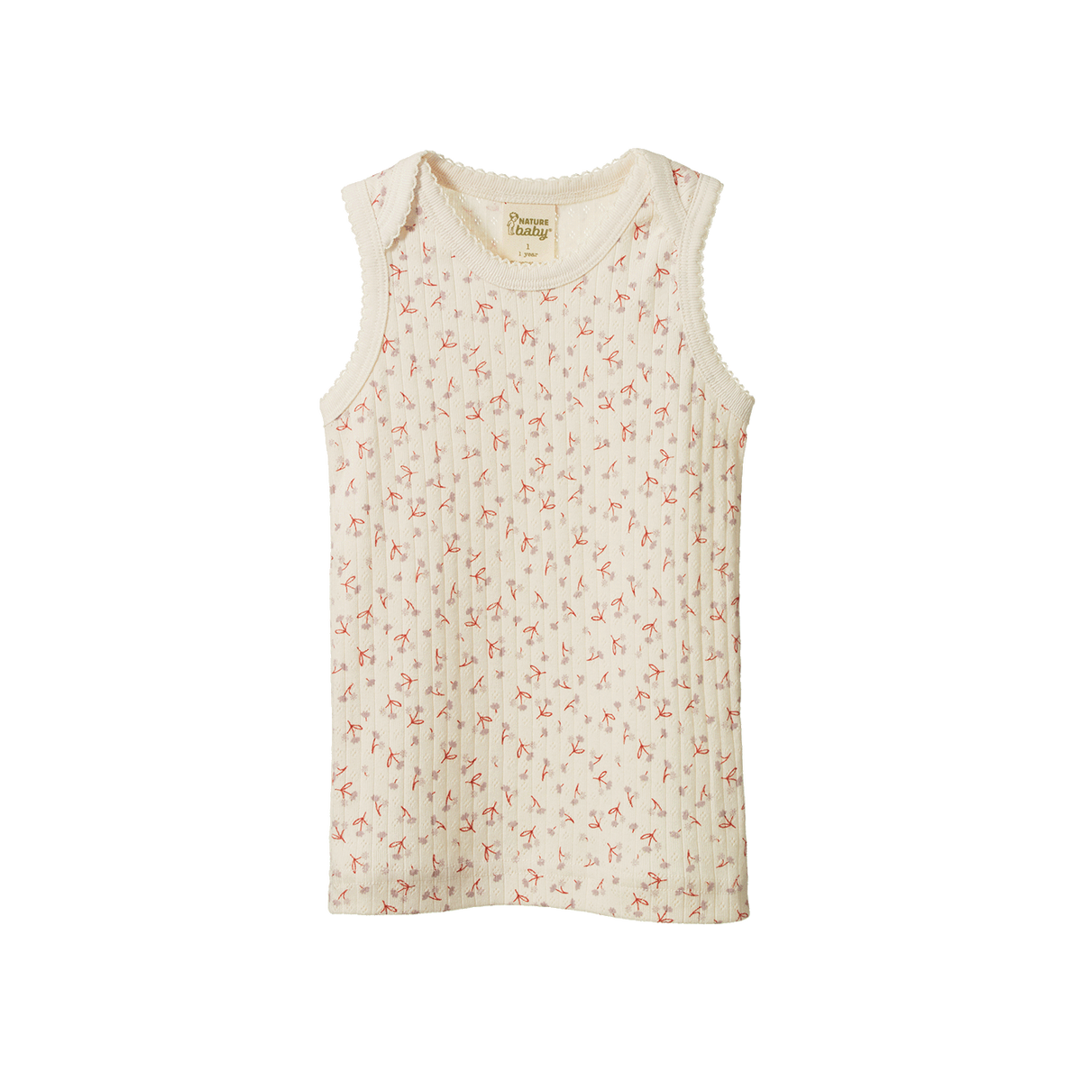 Singlet Pointelle || Dandelion Print