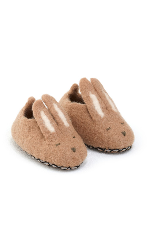 Bunny Slippers Felt || Nude