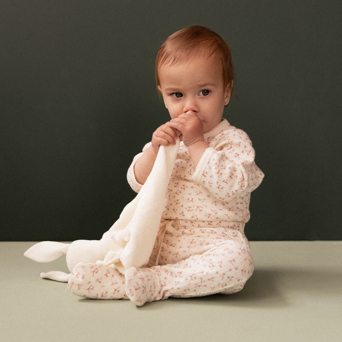 Footed Romper Pointelle || Dandelion Print