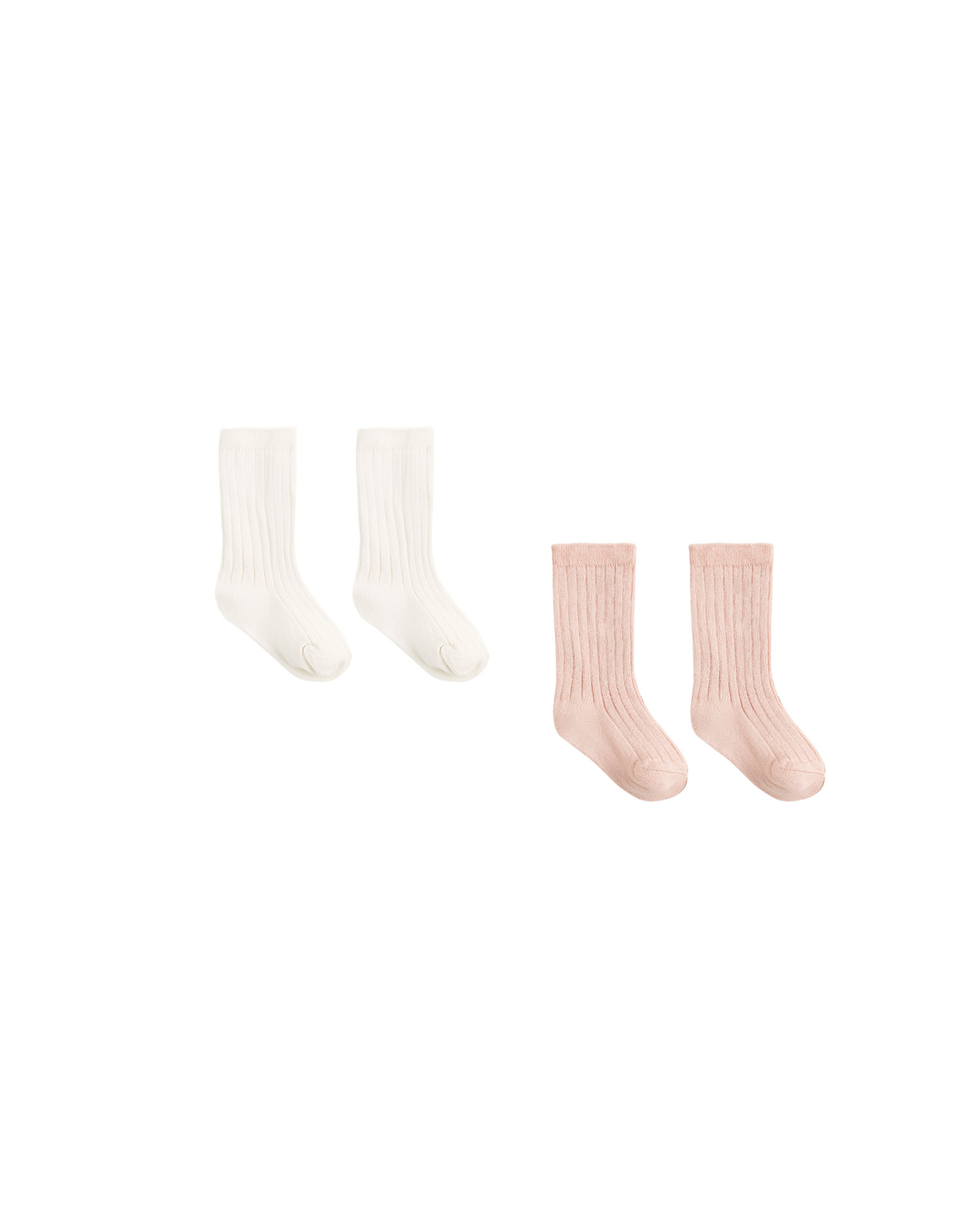 Socks Set || Natural/Dusty Rose