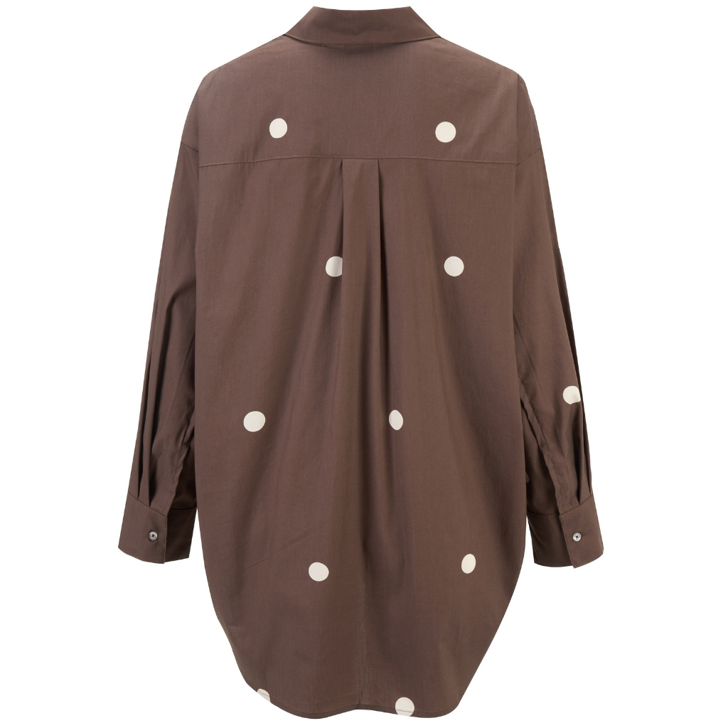 Amber -  Womens Oversized Shirt || Chocolate Spot