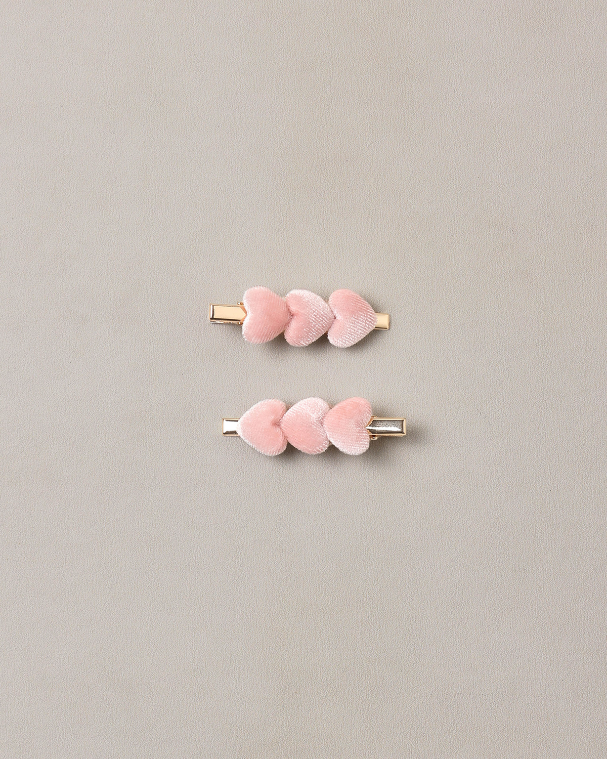 Velvet Hair Clips || Rose