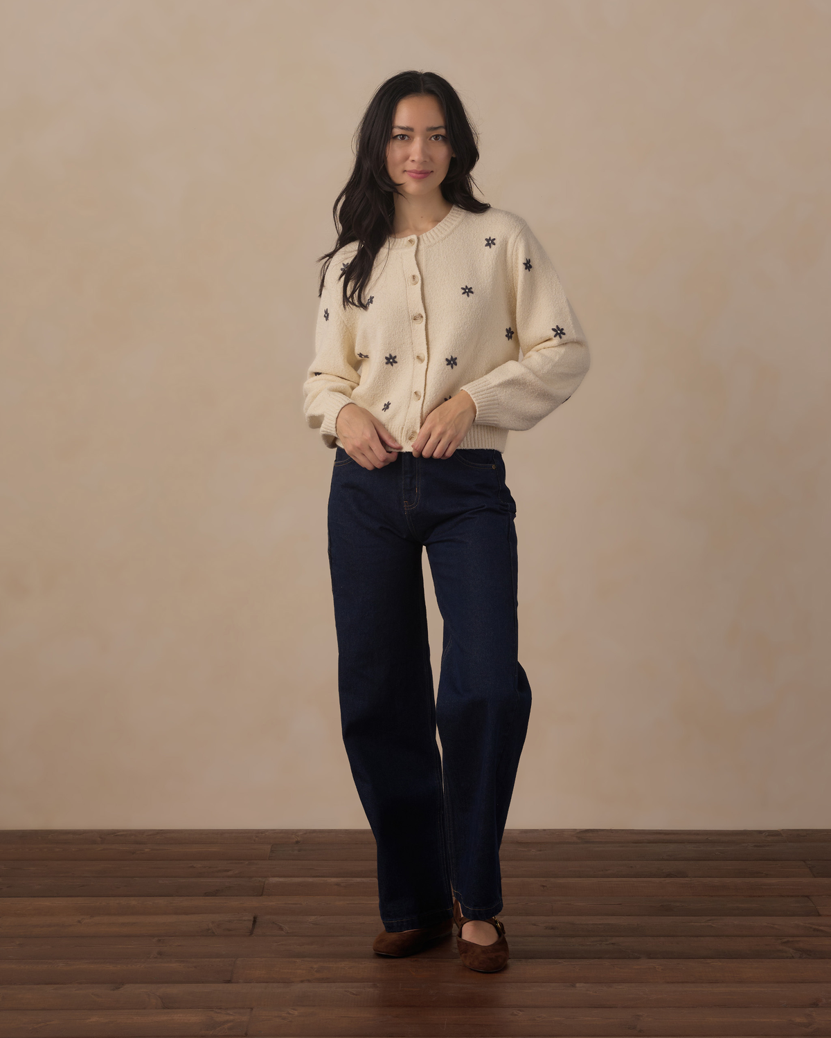 Womens Cheyenne Cardigan || Midnight Daisies