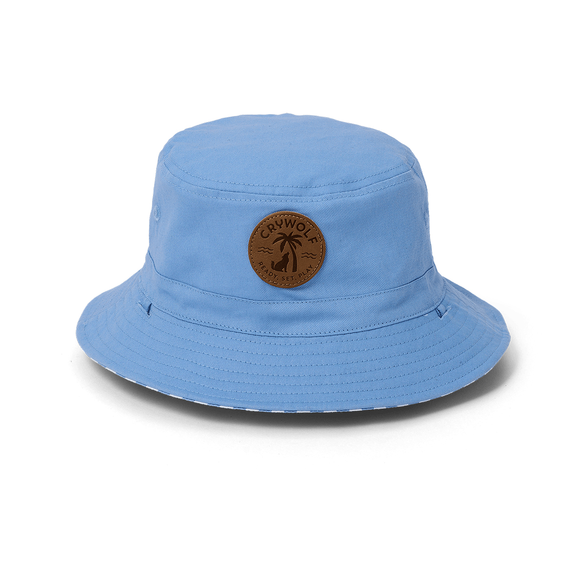 Reversible Bucket Hat || Sky Blue Stripe