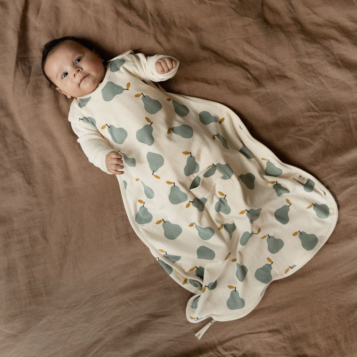 Organic Cotton and Merino Sleeping Bag || Pear Print