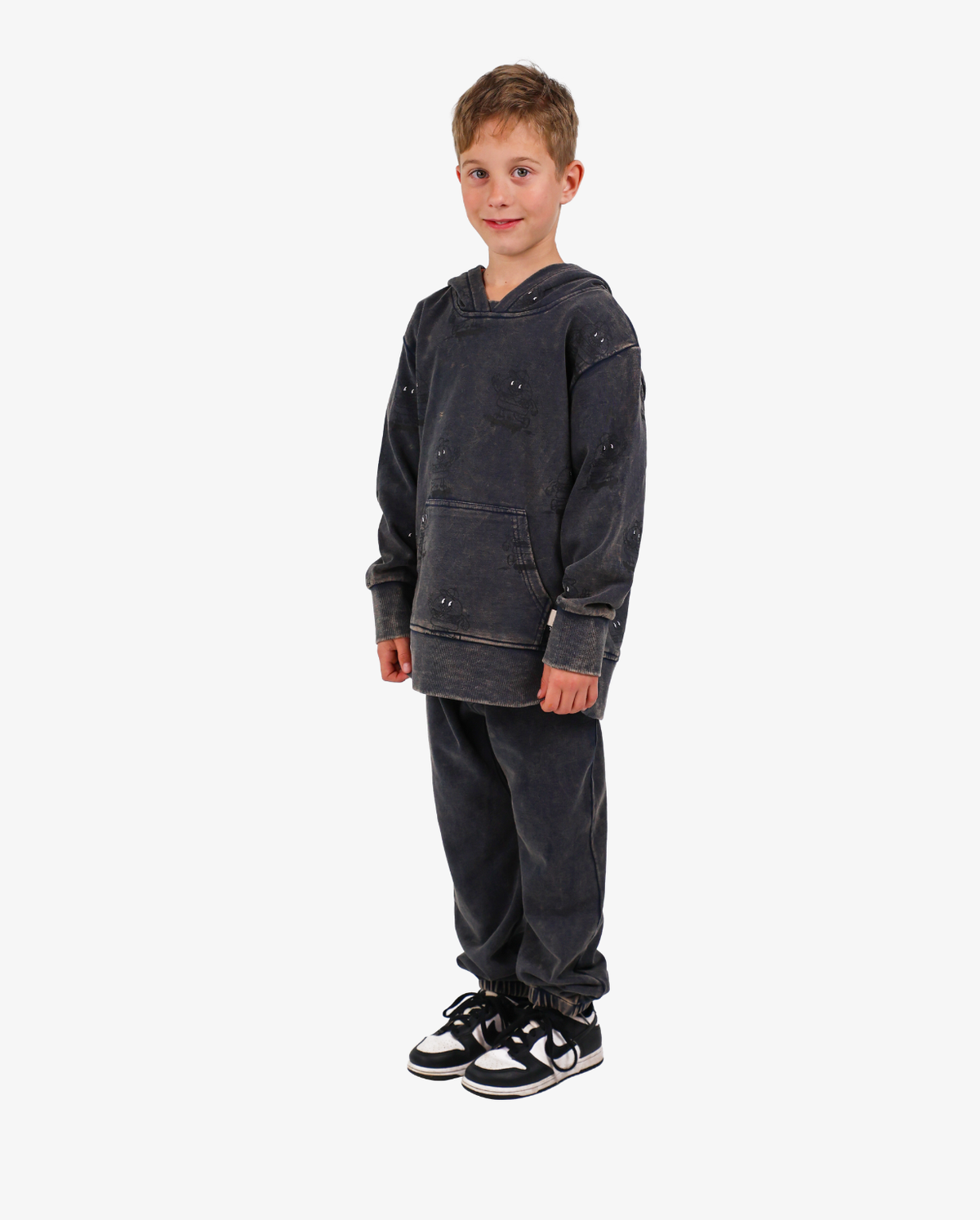 Navy Wash Track Pants