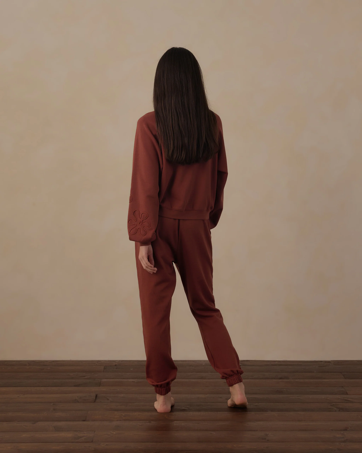 Teen Oversized Ragland Sweatshirt || Brick