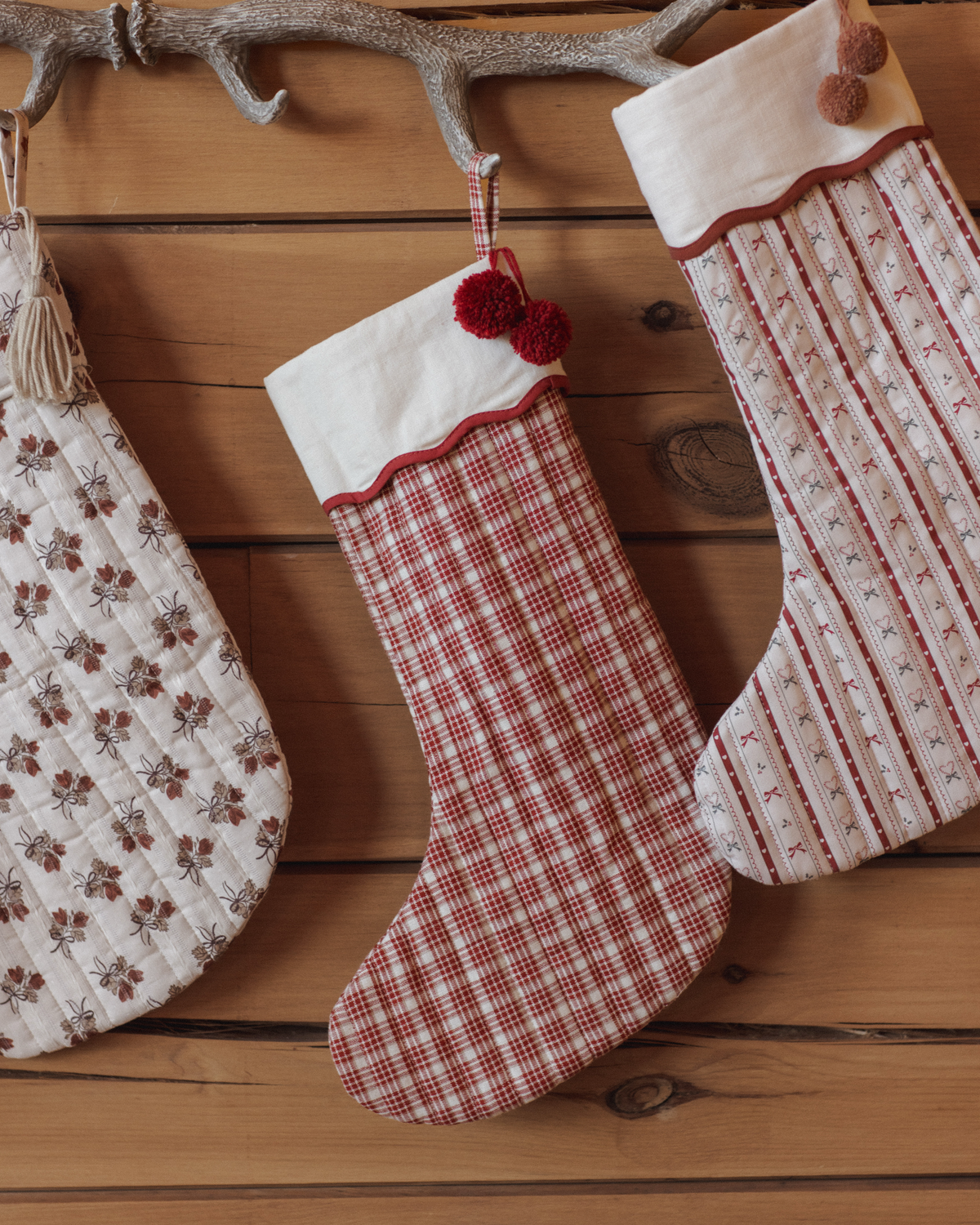 Noel Stocking || Ruby Plaid