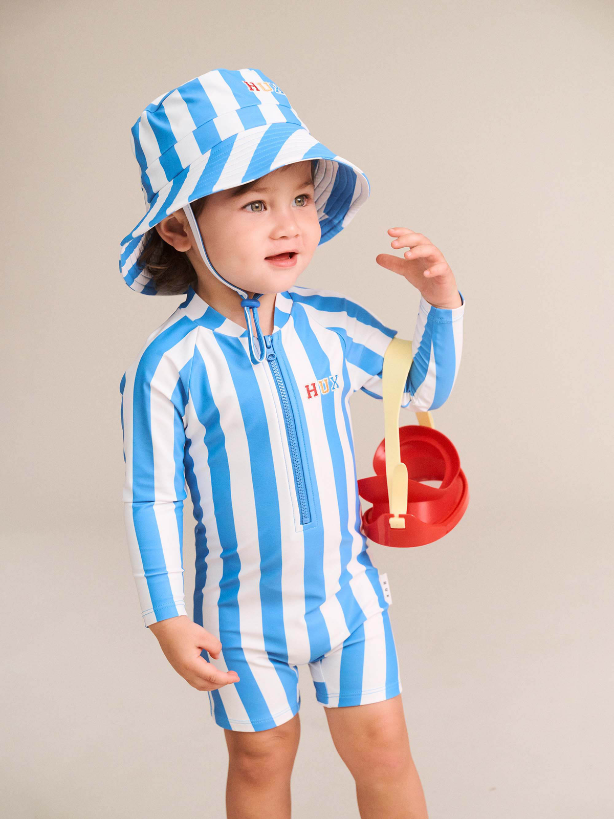 Nautical Stripe Rashsuit || Nautical/Almond Stripe