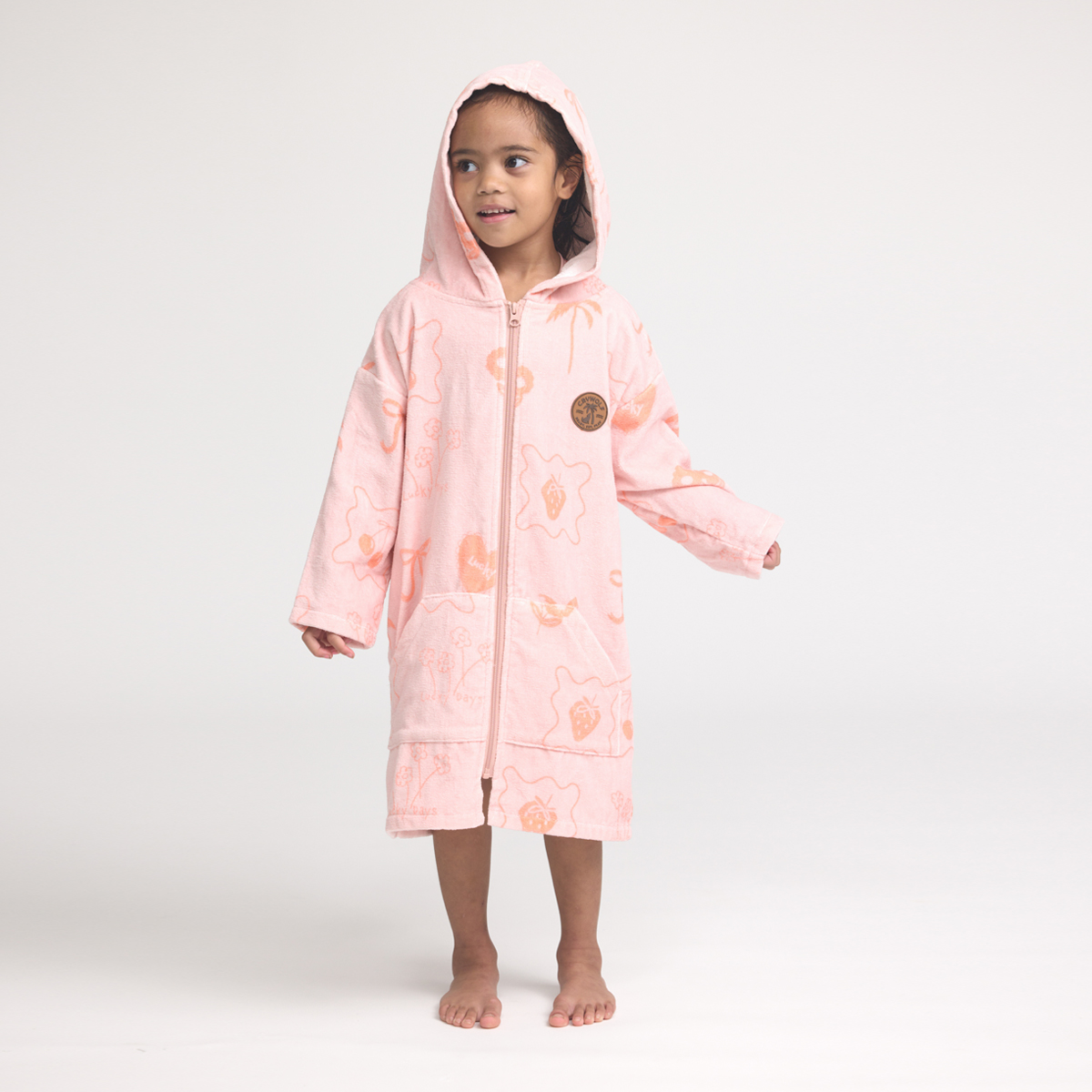 Everywhere Zip Up Towel || Pink