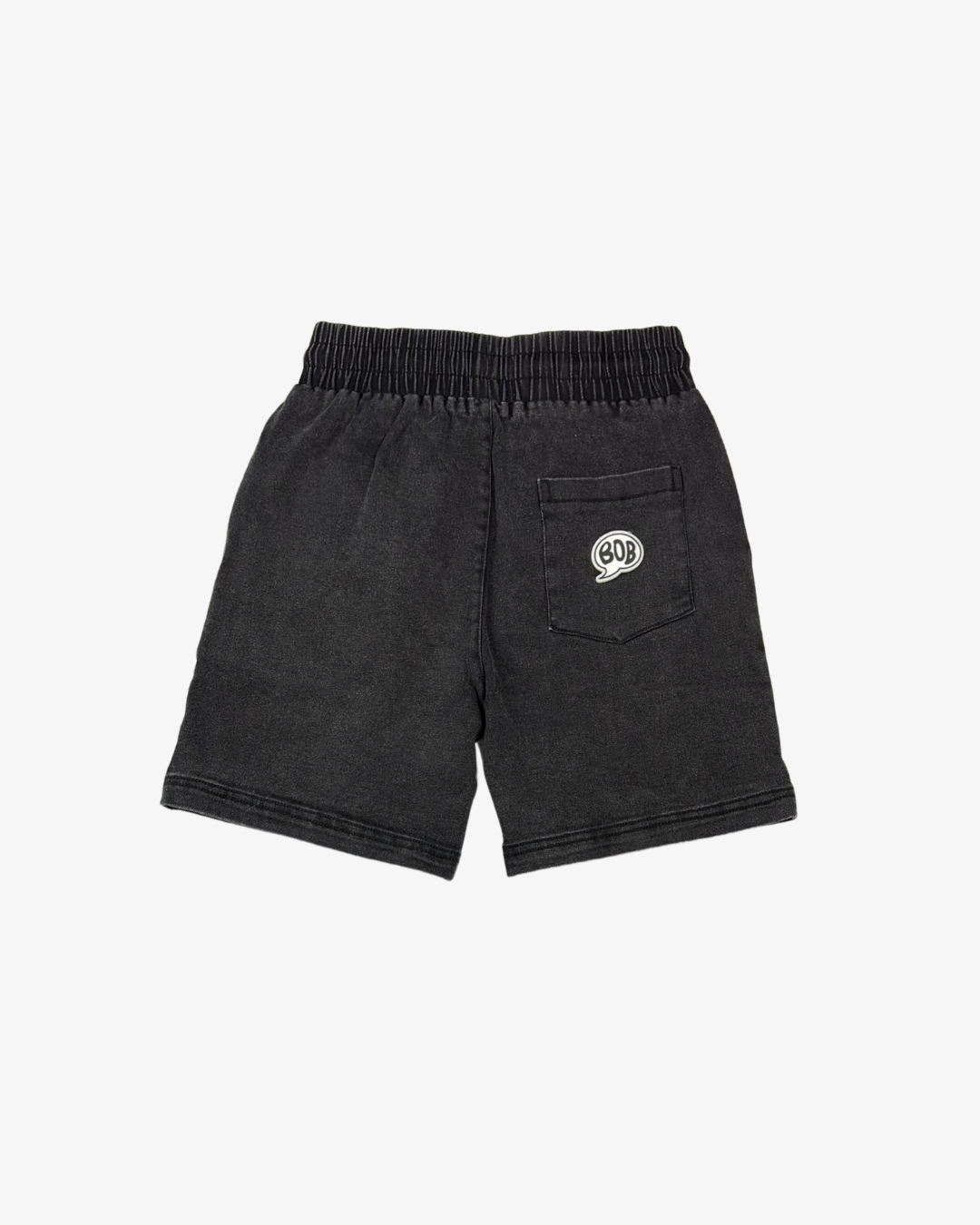 Black Wash Denim Shorts