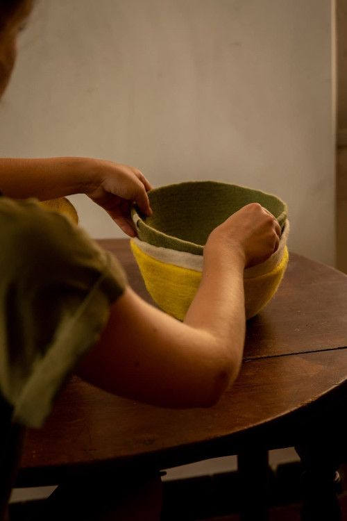Felt Basket || Sage