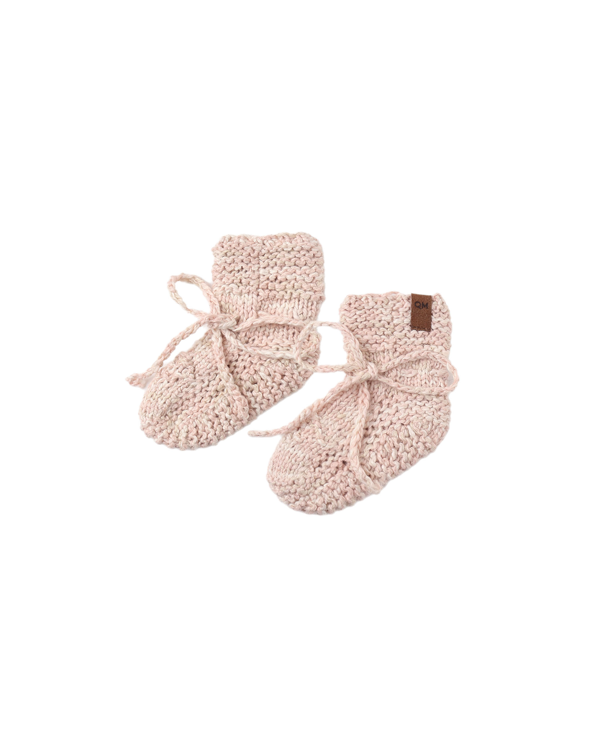 Knit Booties || Dusty Rose Speckle