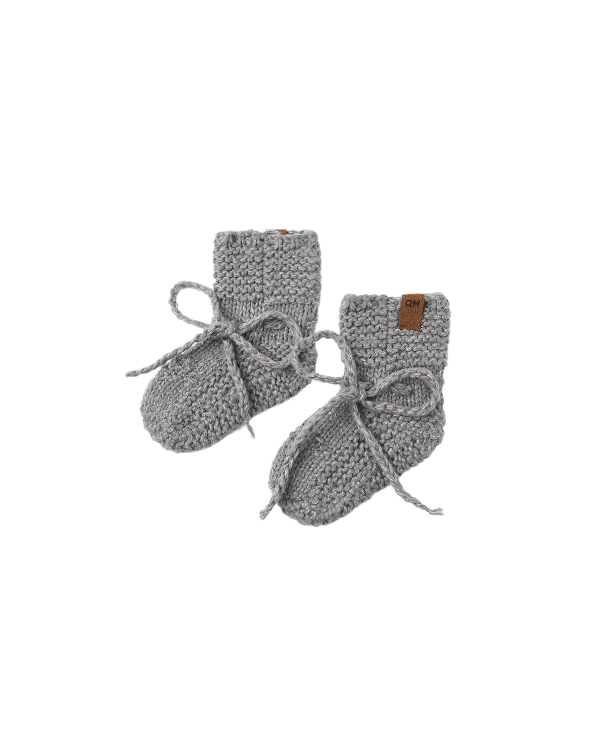Knit Booties || Heathered Slate