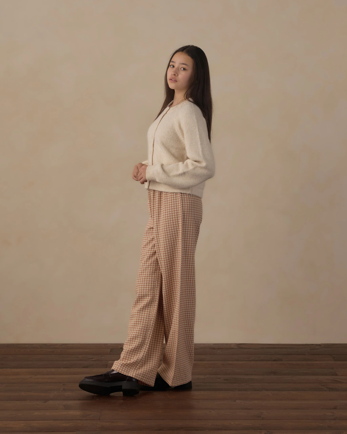 Teen Fuzzy Cardigan || Natural
