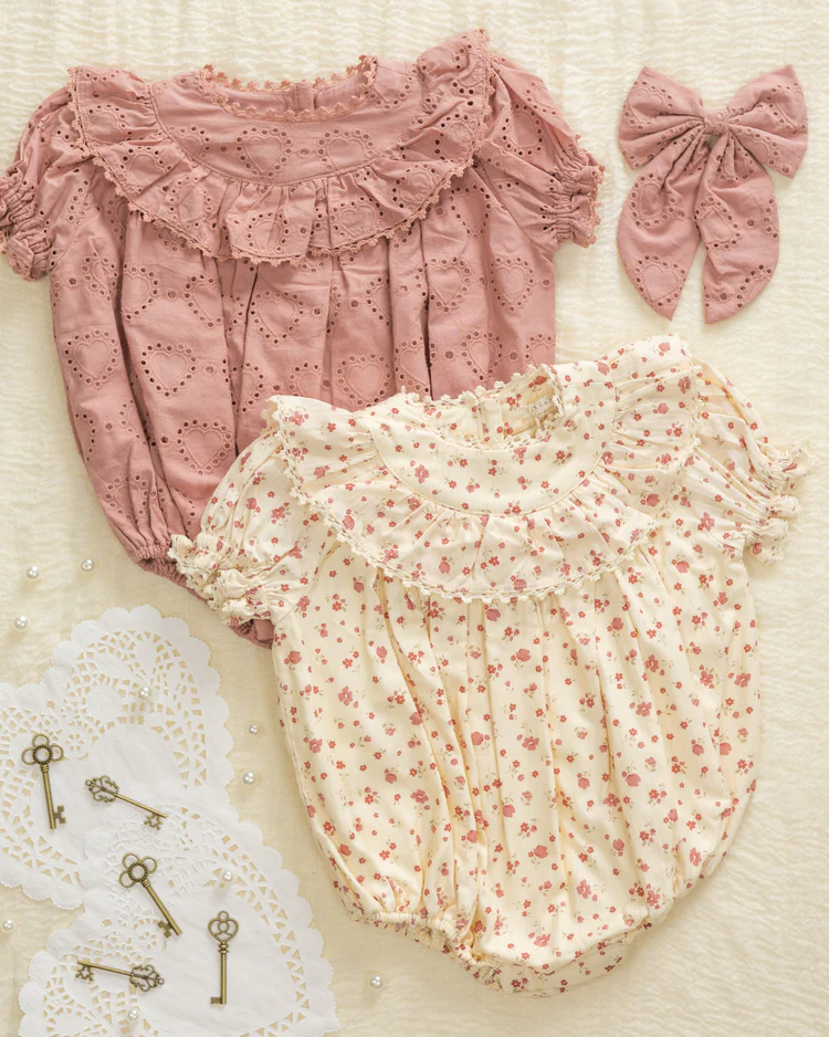 Eva Romper || Red Floral