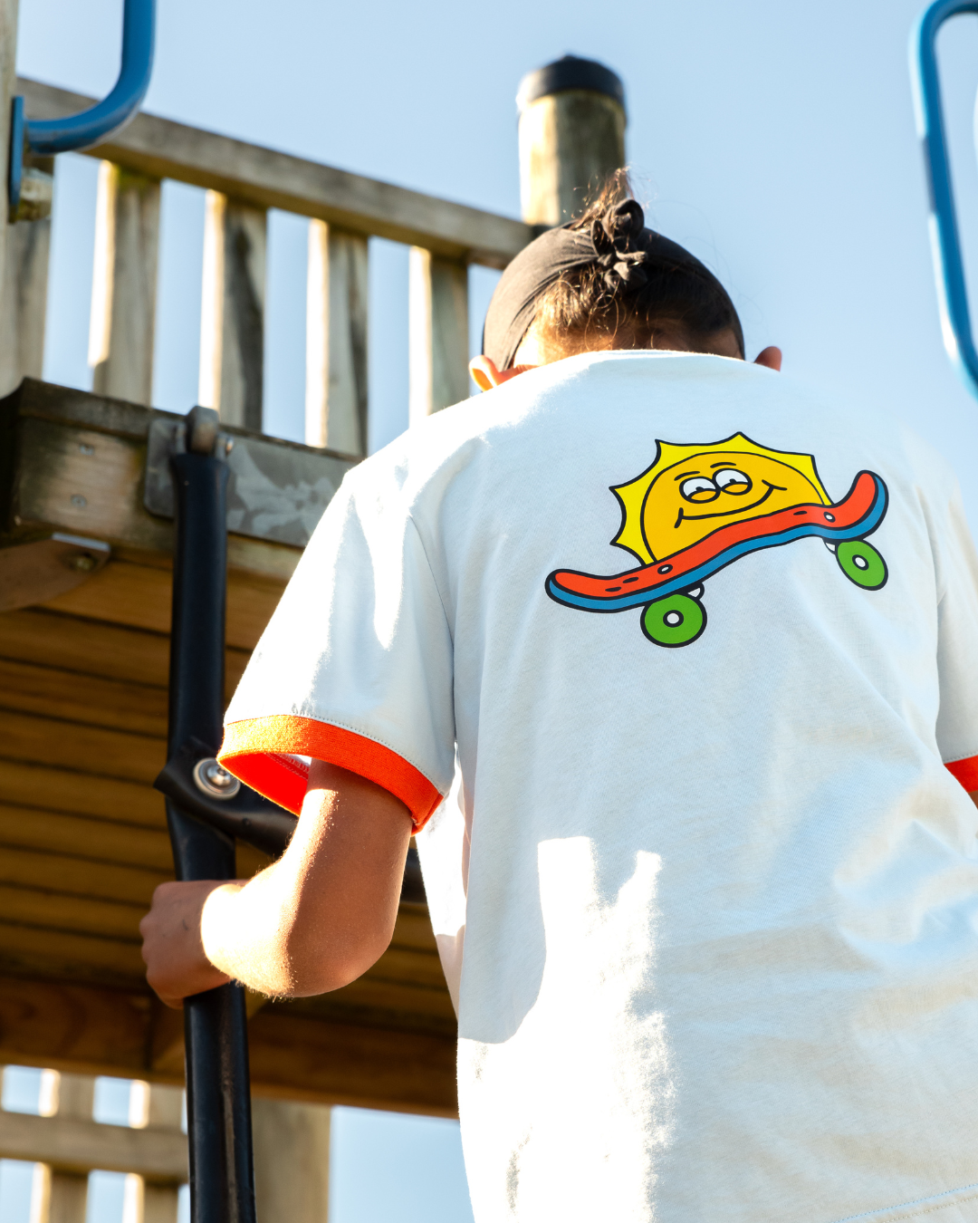 Blue Sun Skate Ringer Tee