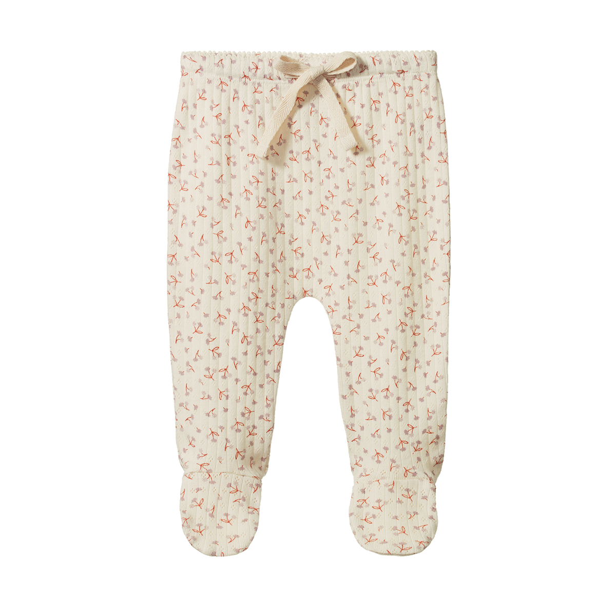 Footed Romper Pointelle || Dandelion Print