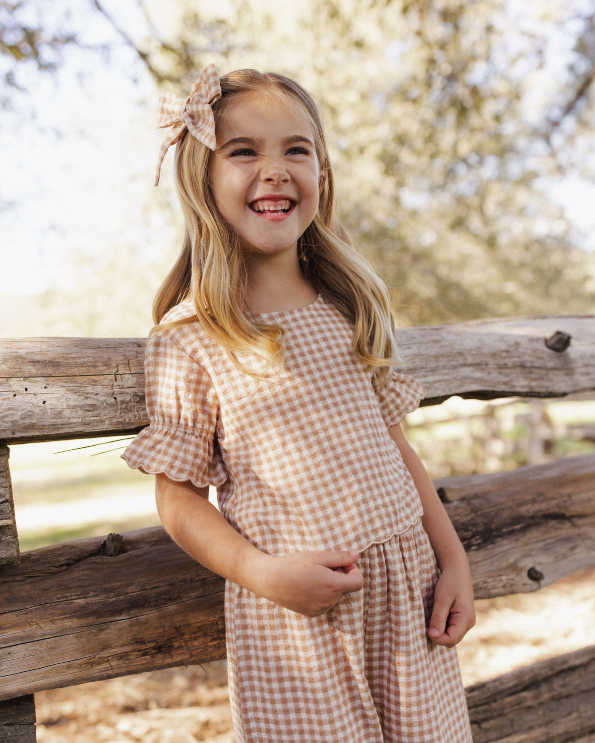 Francie Blouse || Fawn Gingham