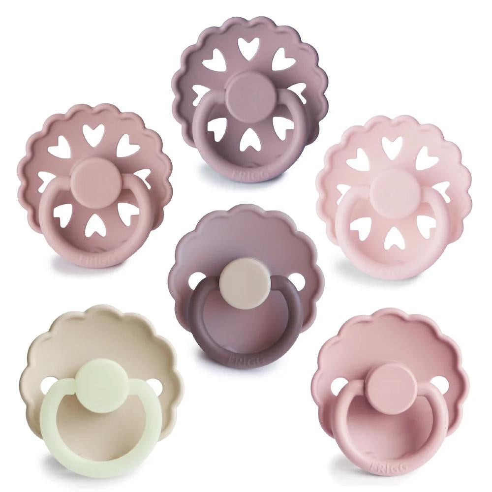 Frigg 6 Pack Pacifiers Silicone || Blooming Love