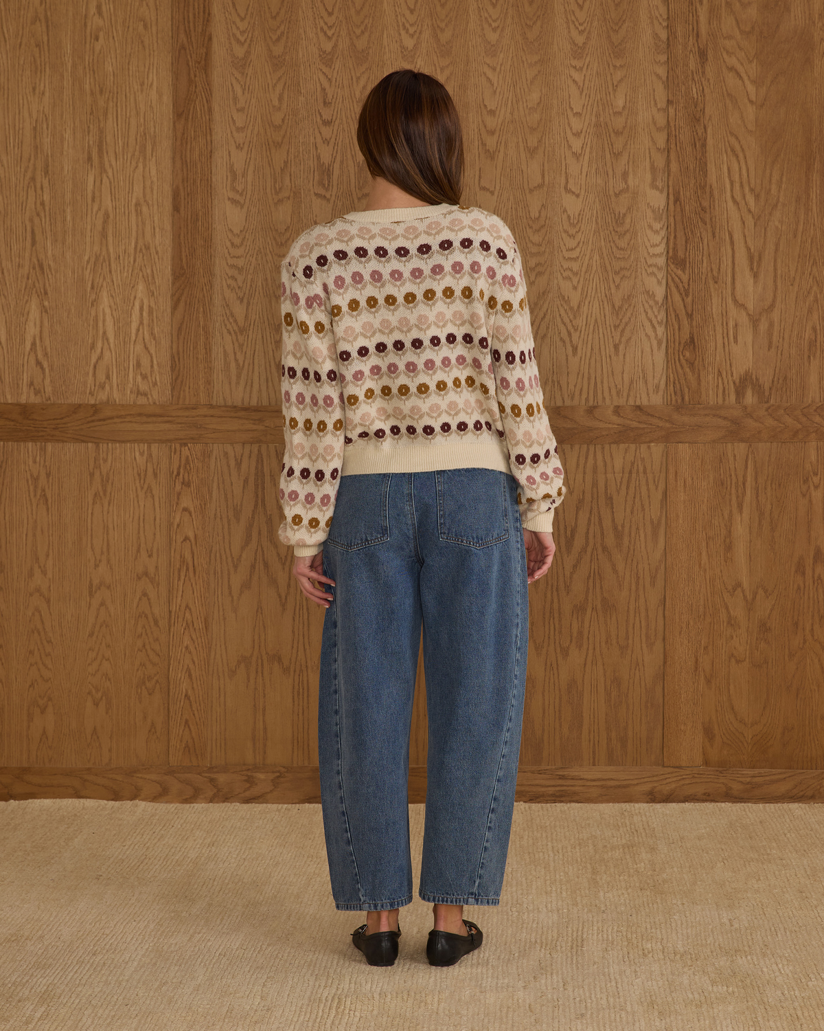Cheyenne Cardigan Womens || Floral Jacquard