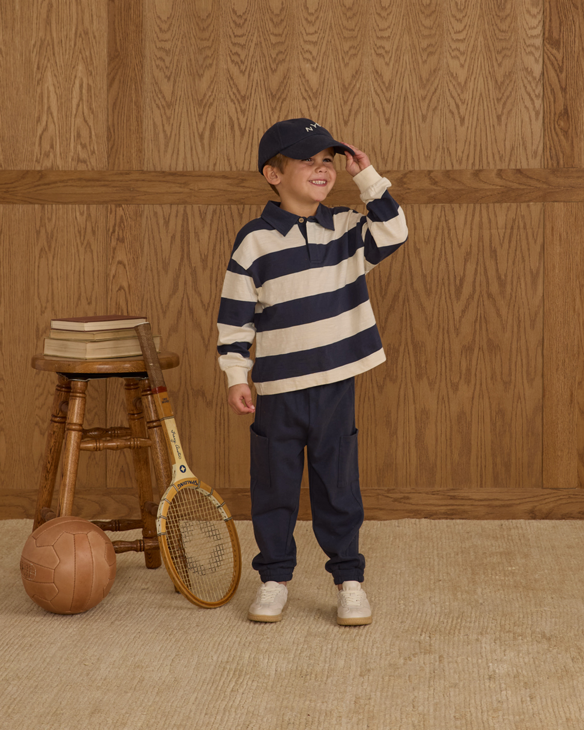 Rugby Polo || Navy Stripe