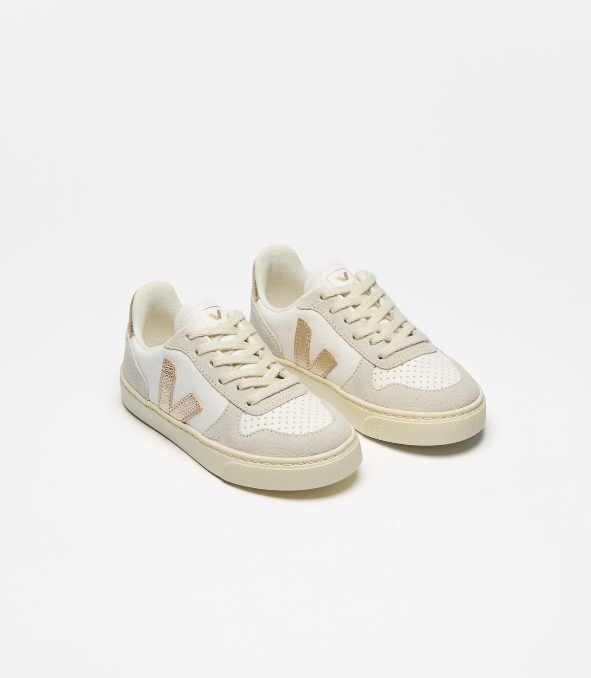 V10 Leather Sneaker || Extra White/Plantine