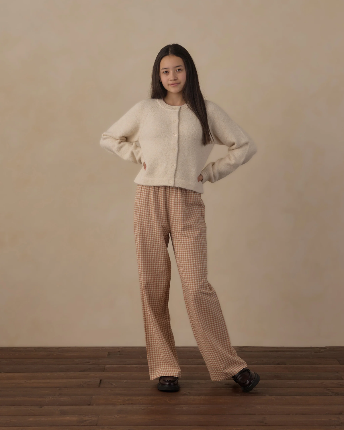 Teen Fuzzy Cardigan || Natural