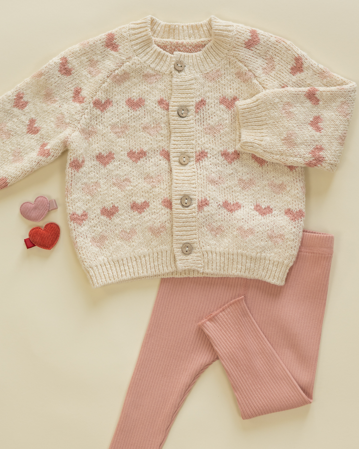 Knit Cardigan || Hearts