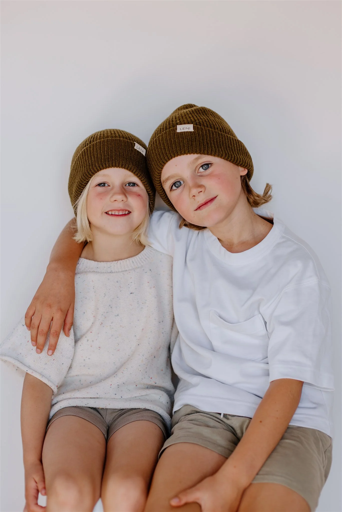 Kids Merino Rib Beanie || Olive