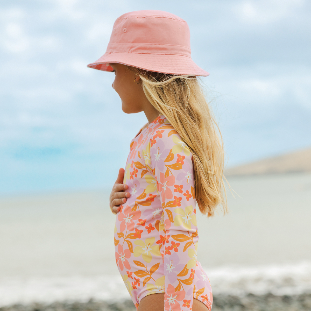 Long Sleeve Swimsuit || Hibiscus Daza