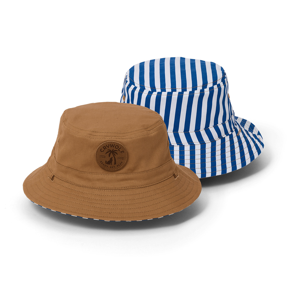 Reversible Bucket Hat || Deep Sea Stripe