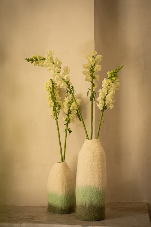 Shade Bell Vase Cover || Mint/Sage