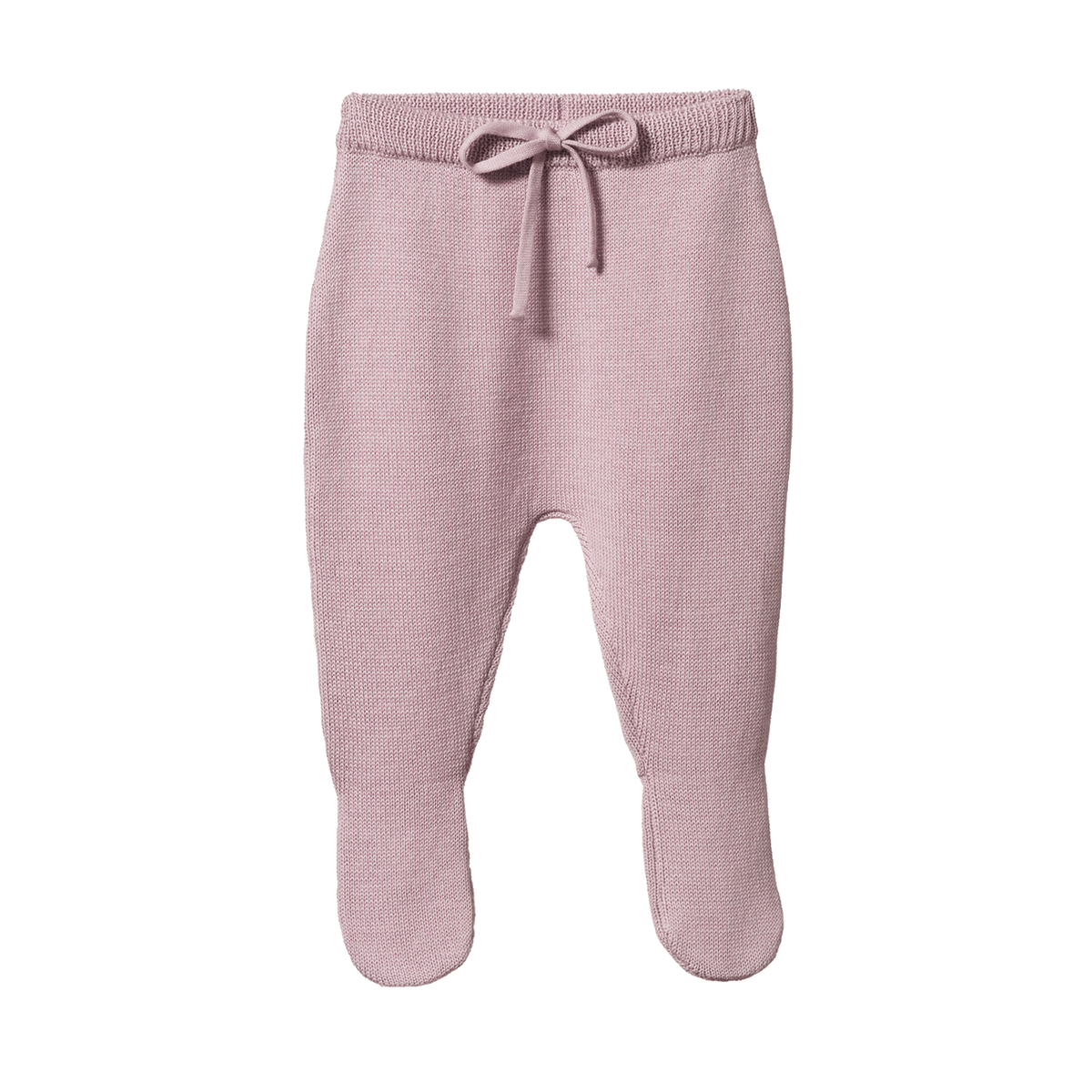Merino Knit Footed Rompers || Lilac