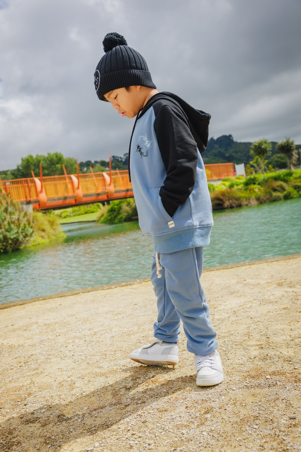 Mid Blue Track Pants