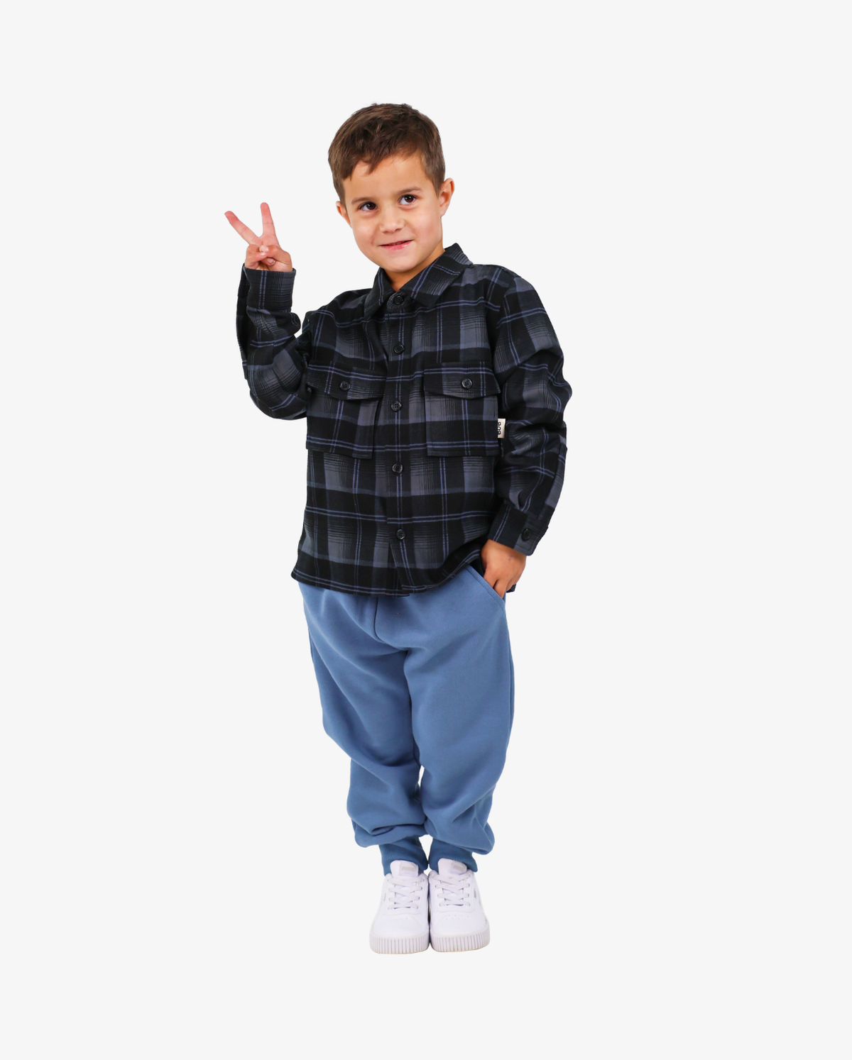 Mid Blue Track Pants